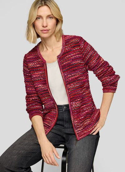 RABE LADIES ZIPPED JACKET  55-124524-SANGRIA