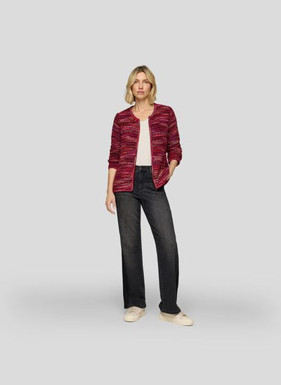 RABE LADIES ZIPPED JACKET  55-124524-SANGRIA