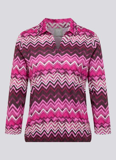 RABE L/S BLOUSE PATTERN 3 BUTTON 55-122362