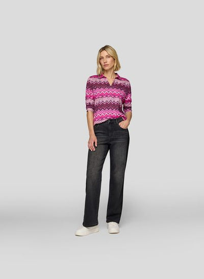 RABE L/S BLOUSE PATTERN 3 BUTTON 55-122362