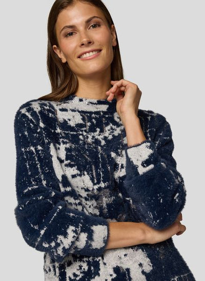 RABE LADIES ROUNDNECK JUMPER 55-223614-NAVY MIX
