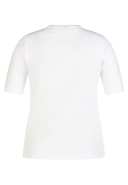 RABE WHITE TOP  WITH PINK FLOWER DETAIL  56-117381