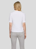 RABE WHITE TOP  WITH PINK FLOWER DETAIL  56-117381