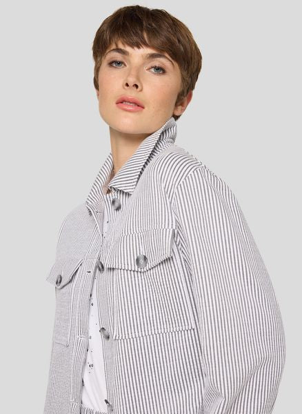 RABE LIGHT STRIPED BUTTON JACKET 56-117231