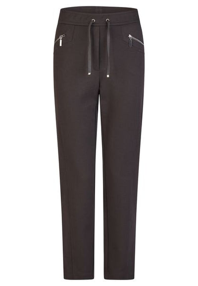 RABE ELASTIC WAIST JERSEY TROUSER 56-111454-BLACK