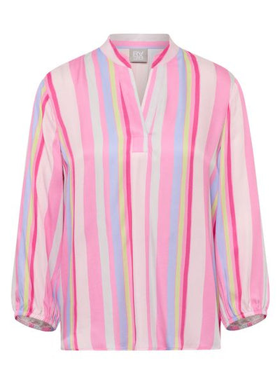 RABE L/S BLOUSE PINK STRIPE 56-117104