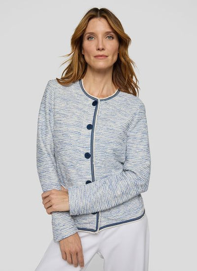 RABE JACKET BUTTON LUMBER  56-118225-WHITE BLUE