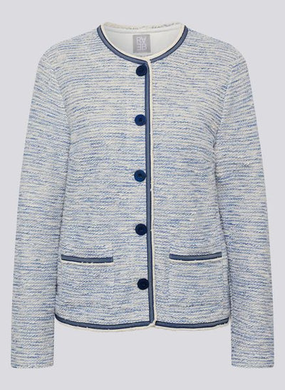 RABE JACKET BUTTON LUMBER  56-118225-WHITE BLUE