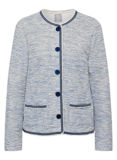 RABE JACKET BUTTON LUMBER  56-118225-WHITE BLUE
