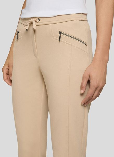 RABE ELASTIC WAIST JERSEY  TROUSER 56-111454-BISCUIT