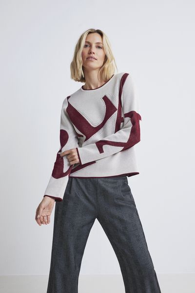 RABE LADIES ROUNDNECK JUMPER 55-224610-MULTI  COLOR