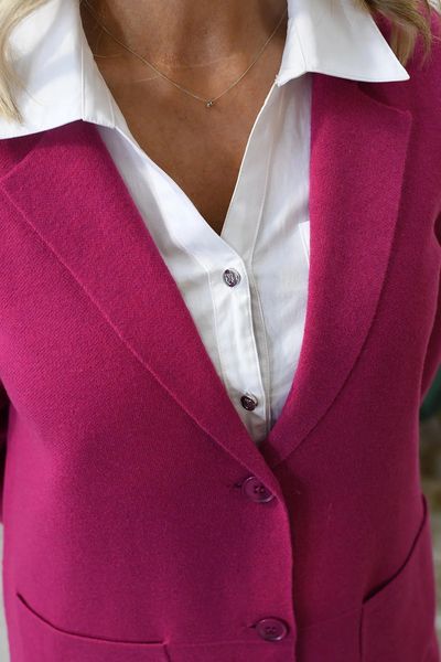 LEBEK LADIES CARDIGAN WITH POCKETS 46640052-GRAPE