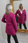 LEBEK LADIES CARDIGAN WITH POCKETS 46640052-GRAPE