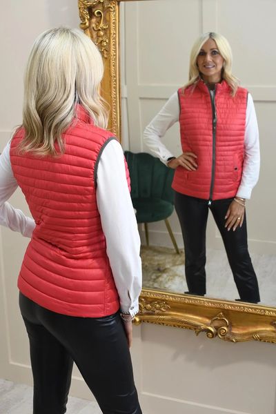 LEBEK REVERSABLE GILLET 21560042-CORAL