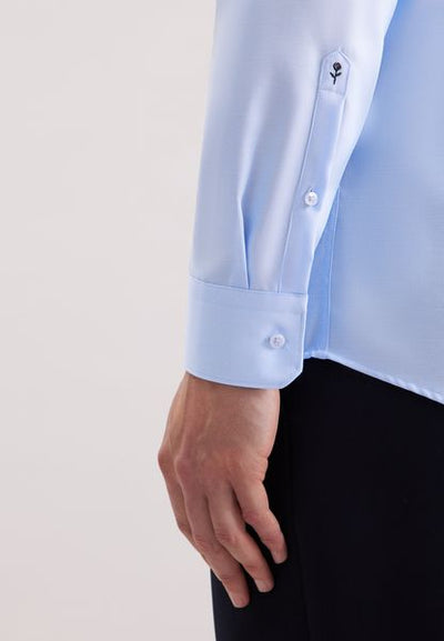 SEIDENSTICKER PLAIN 100% COTTON NON IRON 845531-LIGHT BLUE