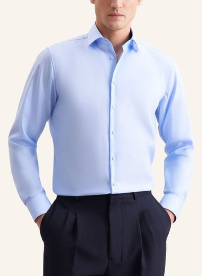 SEIDENSTICKER PLAIN 100% COTTON NON IRON 845531-LIGHT BLUE