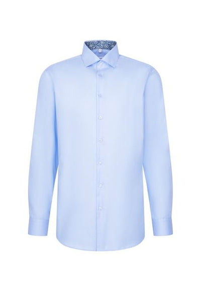 SEIDENSTICKER PLAIN 100% COTTON NON IRON 845531-LIGHT BLUE