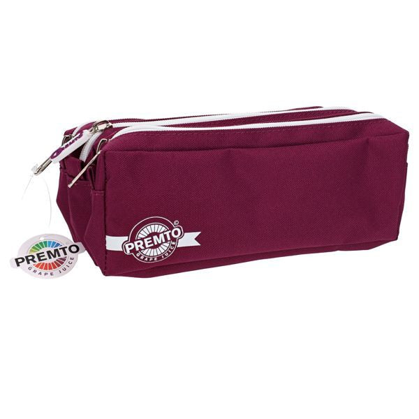 PREMTO 3 POCKET PENCIL CASE W2143-GRAPE