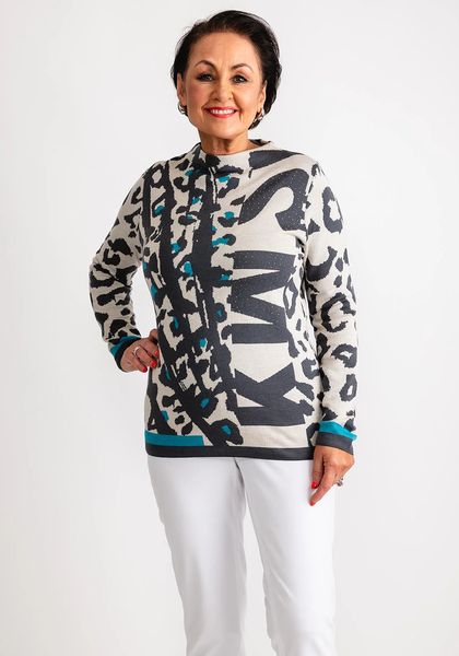 LEBEK FUNNEL NECK LADIES KNIT 15390042 968
