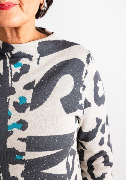 LEBEK FUNNEL NECK LADIES KNIT 15390042 968