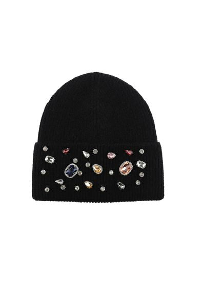 BEANIE WITH RHINESTONES 29212 PHANIE-BLACK