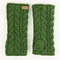 ERIN ARAN CABLE HANDWARMERS PK927-GREEN