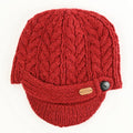 ARAN CABLE PEAK ALL WOOL PK927 PEAK-RED