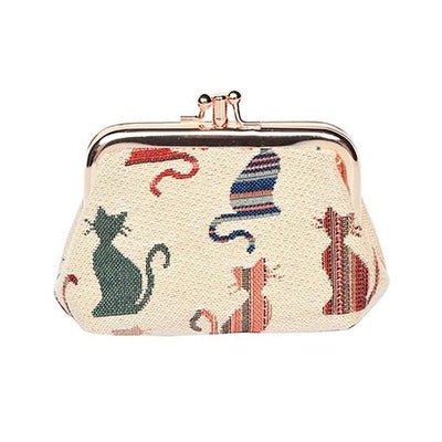 ERIN TAPESTRY FRAME PURSE CHEEKY CAT