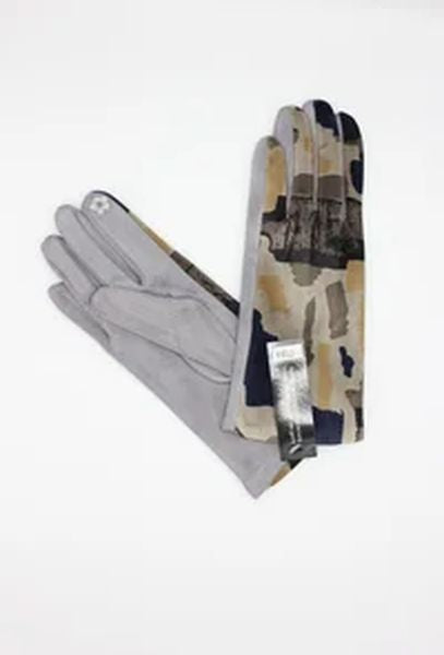 LADIES COLOUR BLOCK GLOVES 17106-GREY