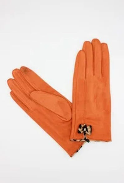 LADIES BOW GLOVES 1712-ORANGE