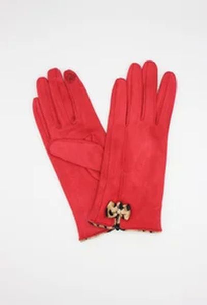 LADIES BOW GLOVES 1712-RED
