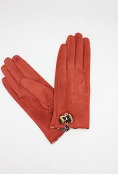 LADIES BOW GLOVES 1712-SANGRIA