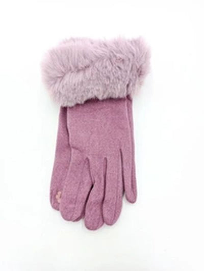 LADIES FUR GLOVE G-9527-DAHLIA