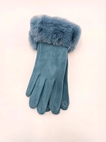 LADIES FUR GLOVE G-9527-JADE
