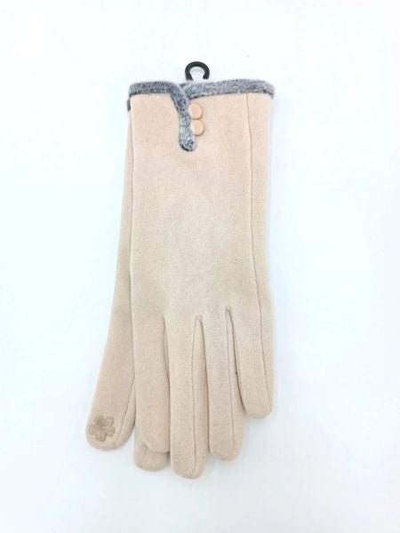 LADIES 2 BUTTON GLOVE G-9521-BEIGE