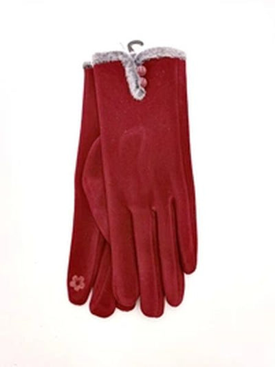 LADIES 2 BUTTON GLOVE G-9521-SANGRIA