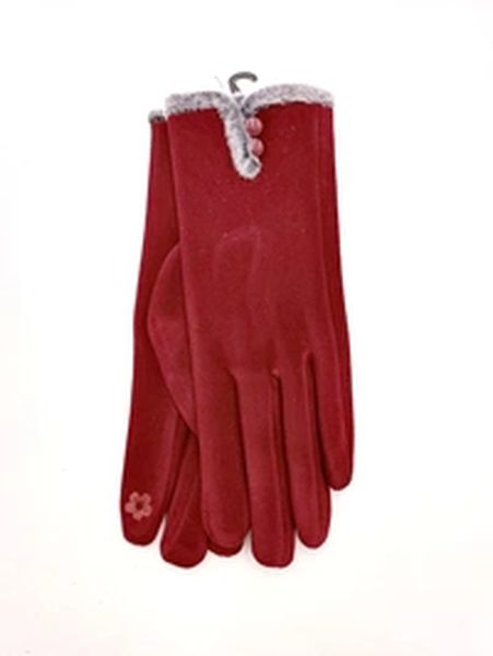 LADIES 2 BUTTON GLOVE G-9521-SANGRIA