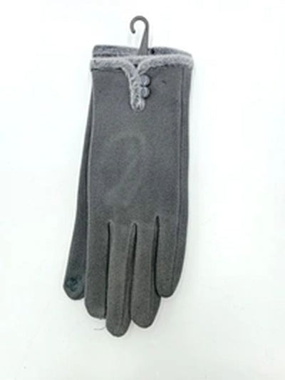 LADIES 2 BUTTON GLOVE G-9521-GREY