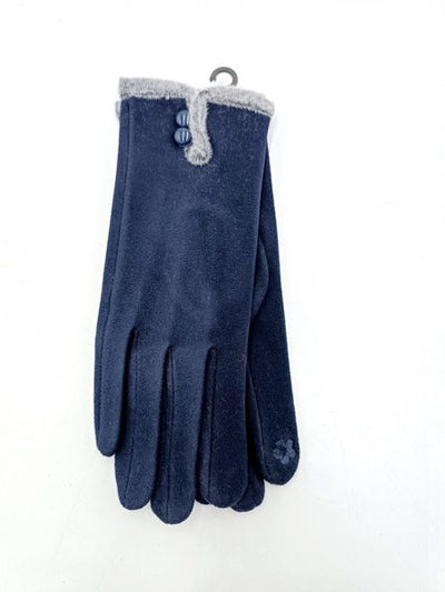 LADIES 2 BUTTON GLOVE G-9521-NAVY