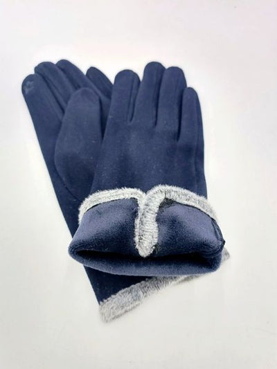LADIES 2 BUTTON GLOVE G-9521-NAVY