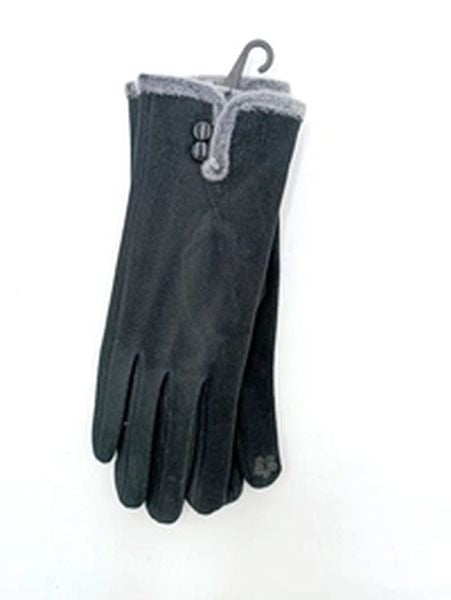 LADIES 2 BUTTON GLOVE G-9521-BLACK