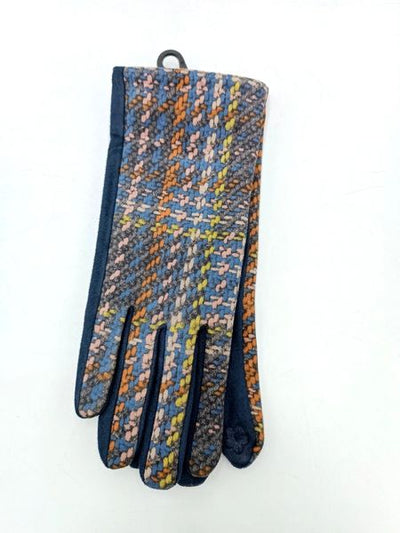 LADIES WEAVE GLOVE G-9529-NAVY