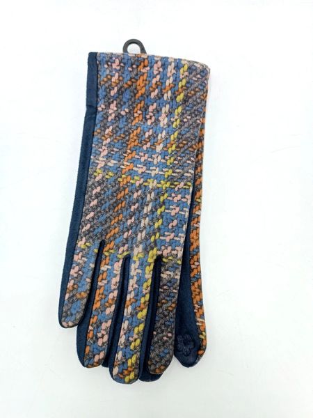 LADIES WEAVE GLOVE G-9529-NAVY