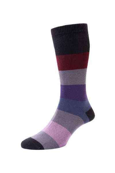 COMFORT TOP ANKLE BLOCK STRIPE HJ650