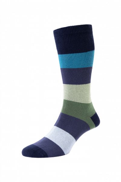 COMFORT TOP ANKLE BLOCK STRIPE HJ650