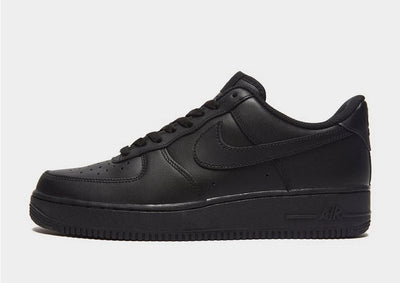 NIKE AIRFORCE ONE -BLACK SIZES 3-7.5
