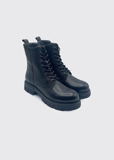 DUBARRY DOC MARTIN STYLE BOOT LACED 2821 KELSEA-BLACK