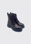 DUBARRY DOC MARTIN STYLE BOOT LACED 2821 KELSEA-BURGANDY