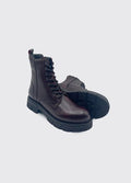 DUBARRY DOC MARTIN STYLE BOOT LACED 2821 KELSEA-BURGANDY