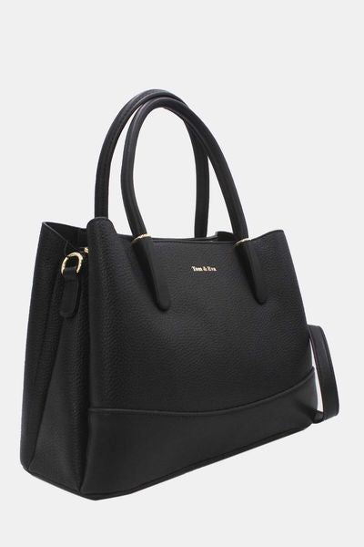 MED TEXTURED LEATHER EFFECT 6194-BLACK